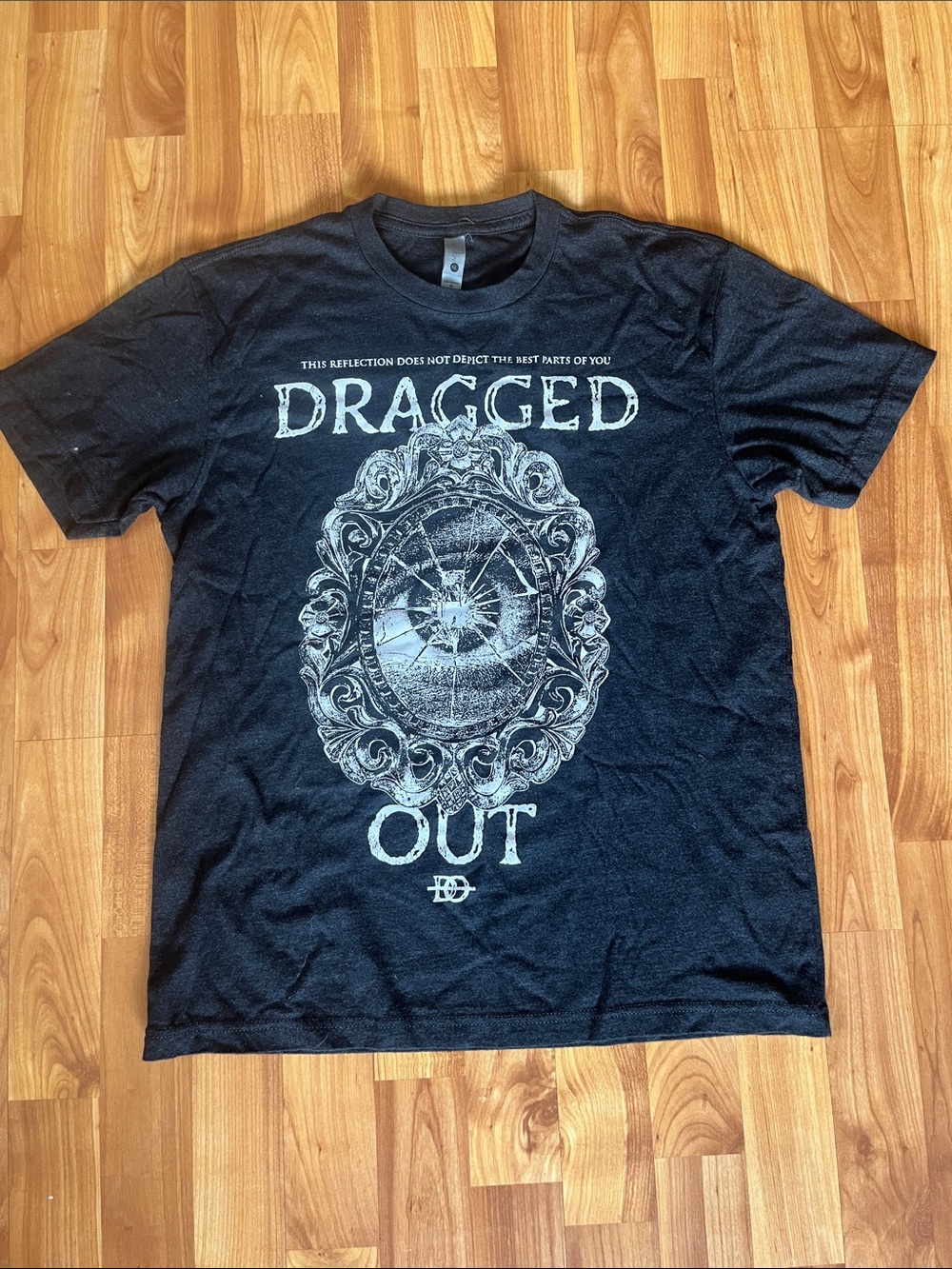 Next Level Apparel Black 'Dragged Out' Graphic Tee with Ornate Mirror Print